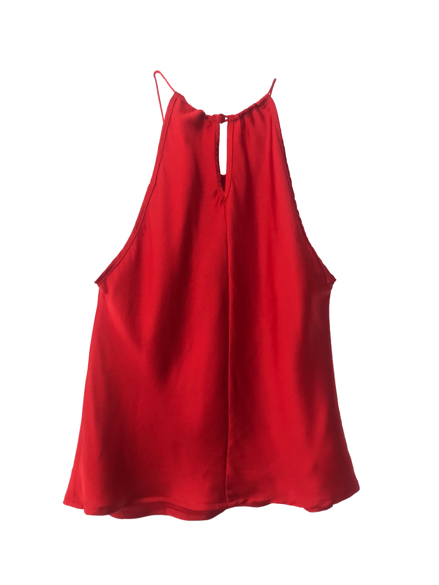 The glossy silk tank top - rouge